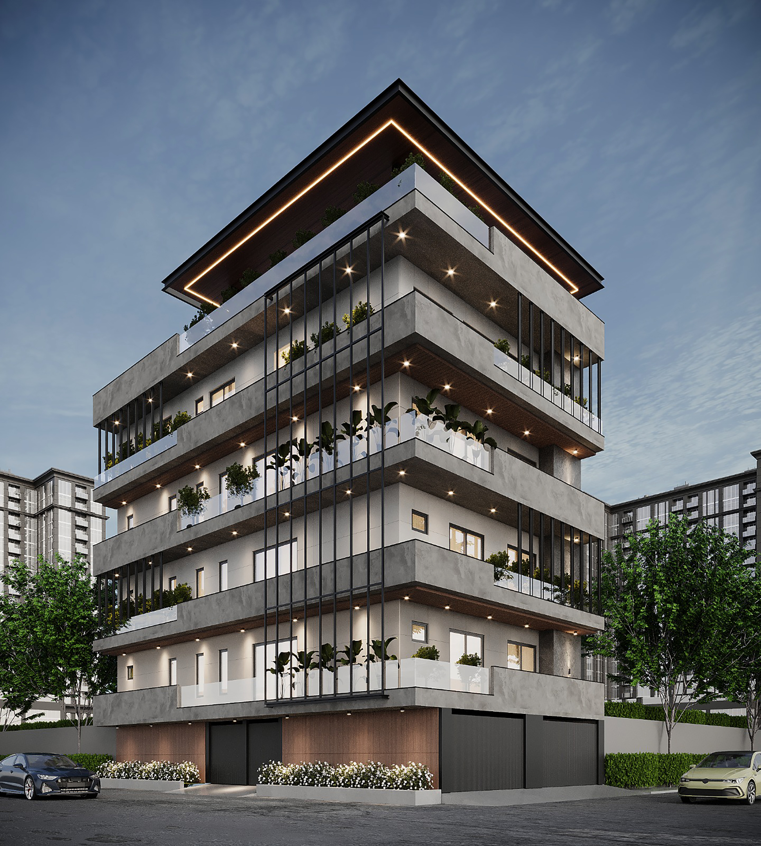 Modern LED lighting installation